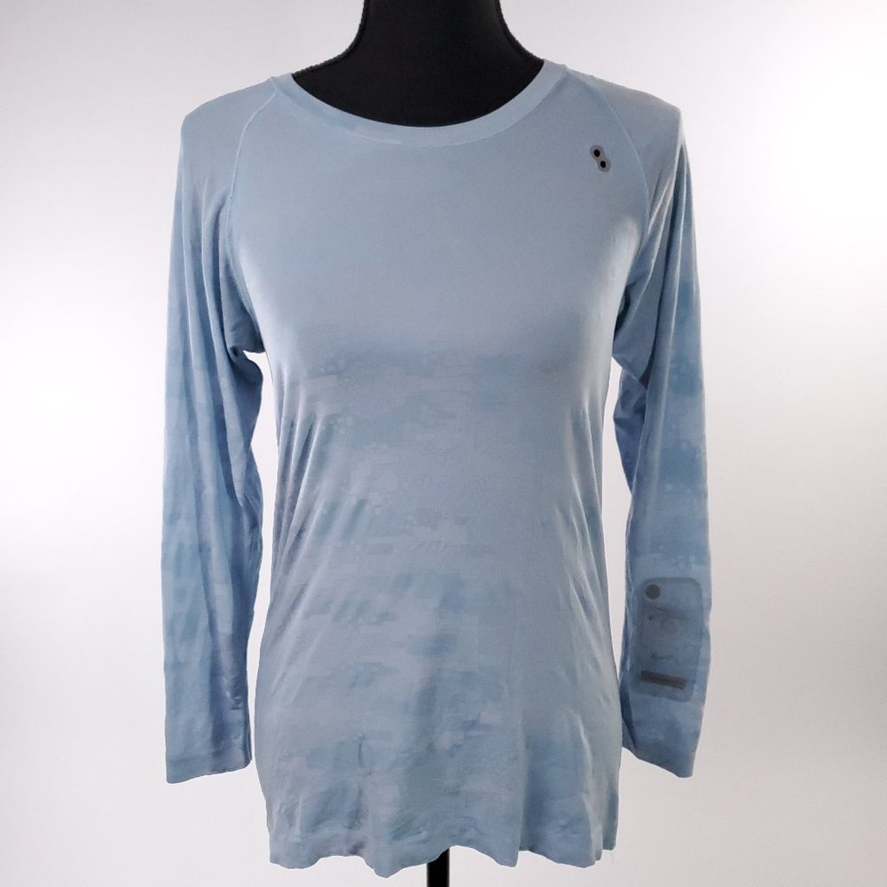 Nike Dri Fit Seamless Long Sleeves Blue Geometric